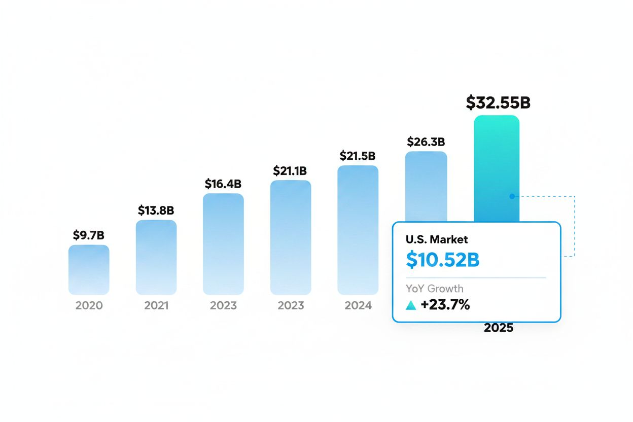 Bar chart showing marketing spend growth