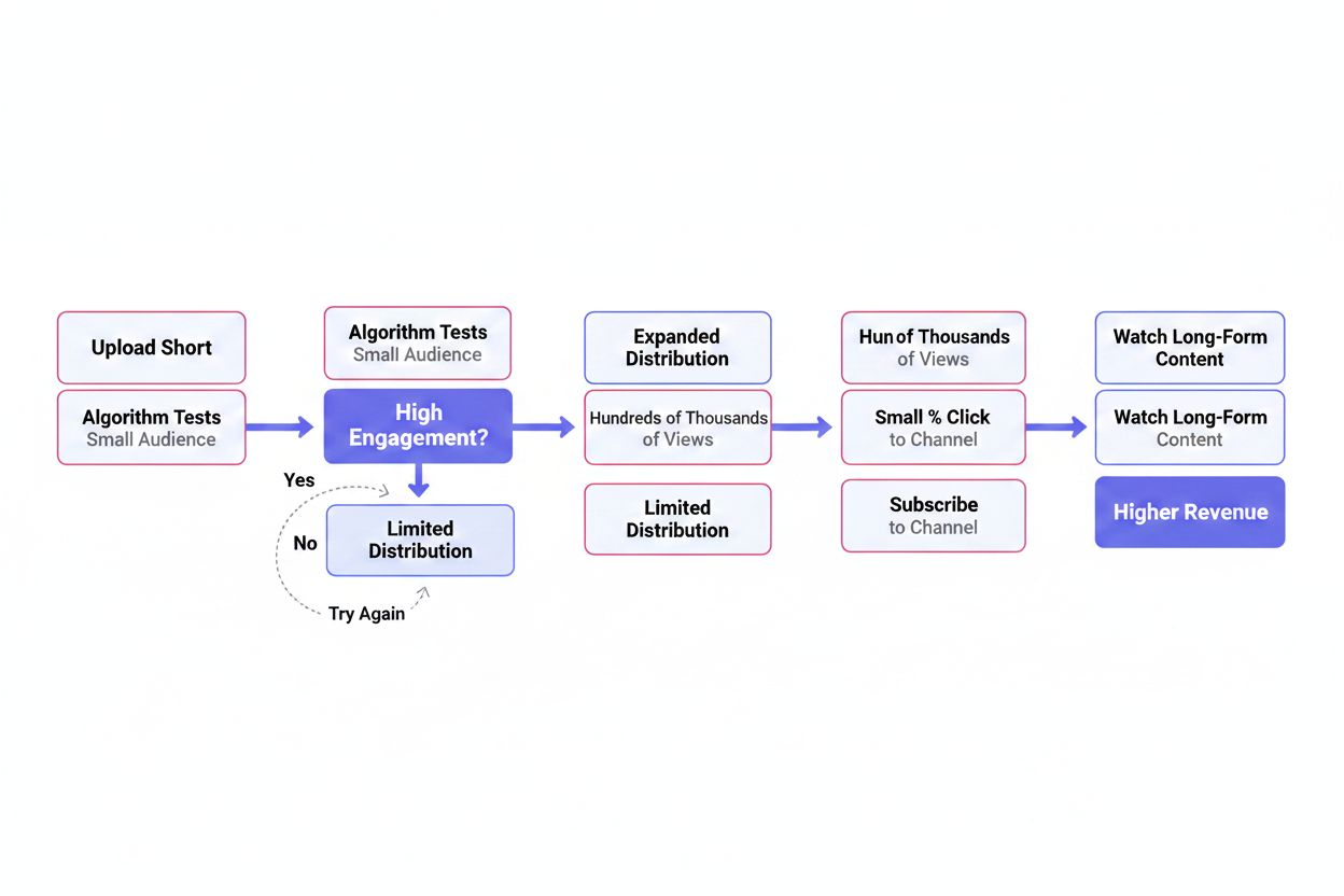 Flowchart illustrating a content growth funnel