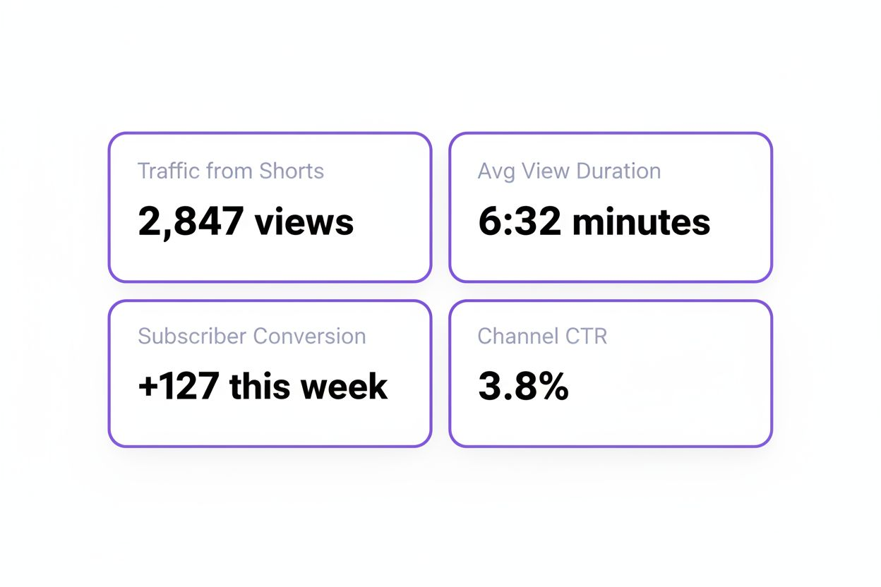 Dashboard displaying four key performance metrics