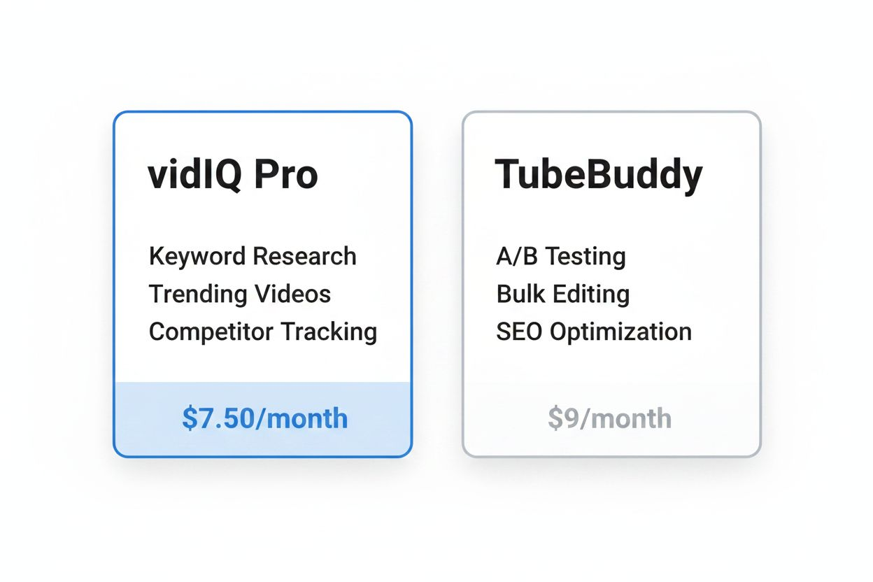 Side-by-side comparison of two software tools