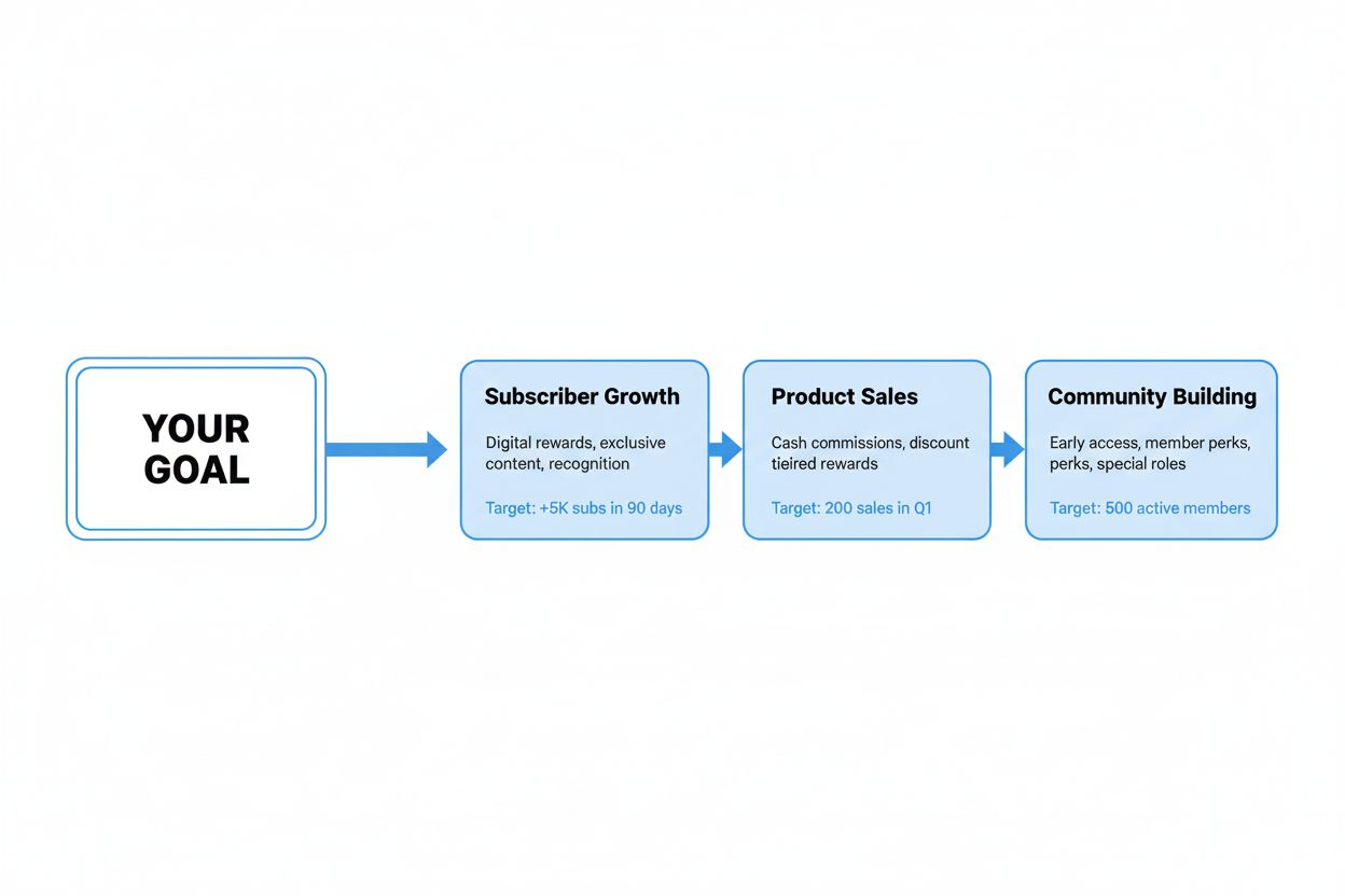Flowchart showing goals leading to program structures