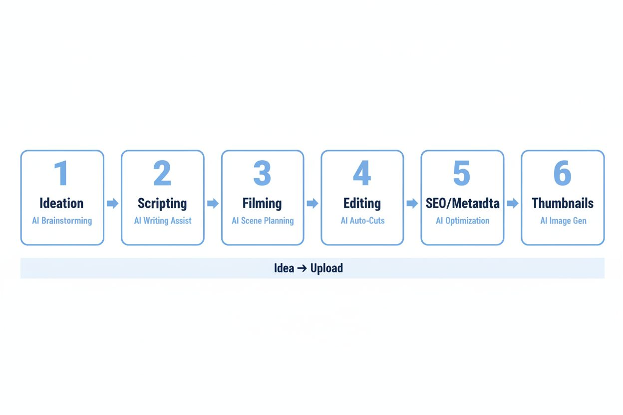 Flowchart illustrating stages of video production