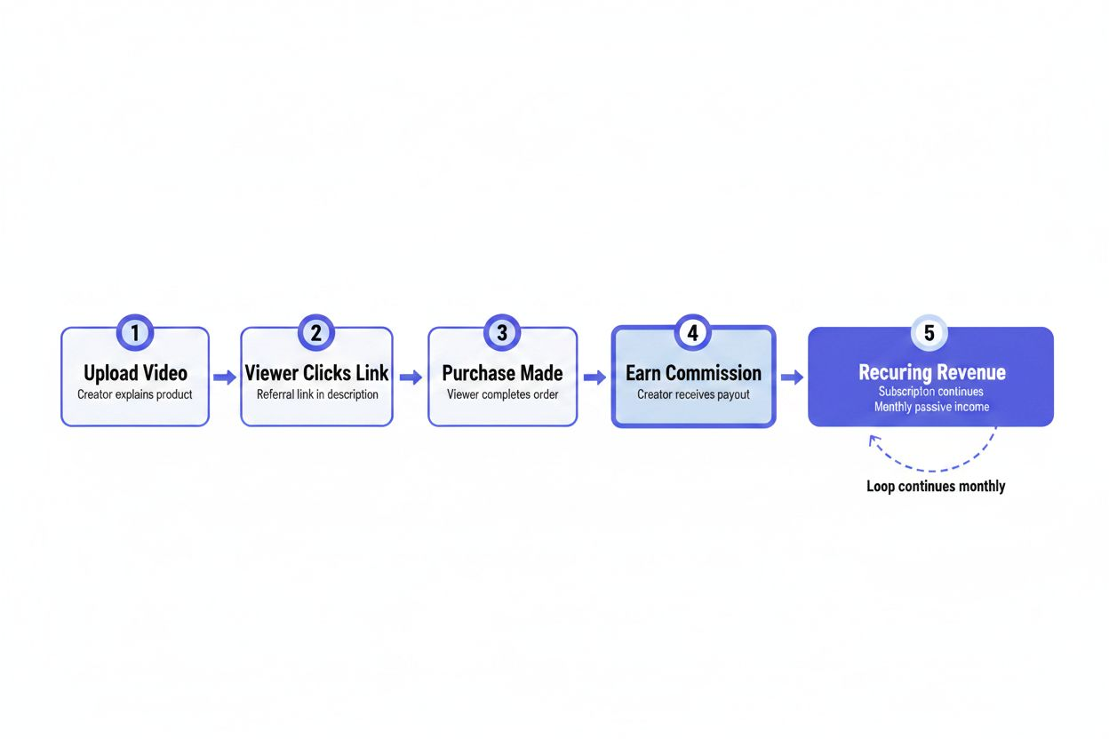 Flowchart illustrating a referral campaign process