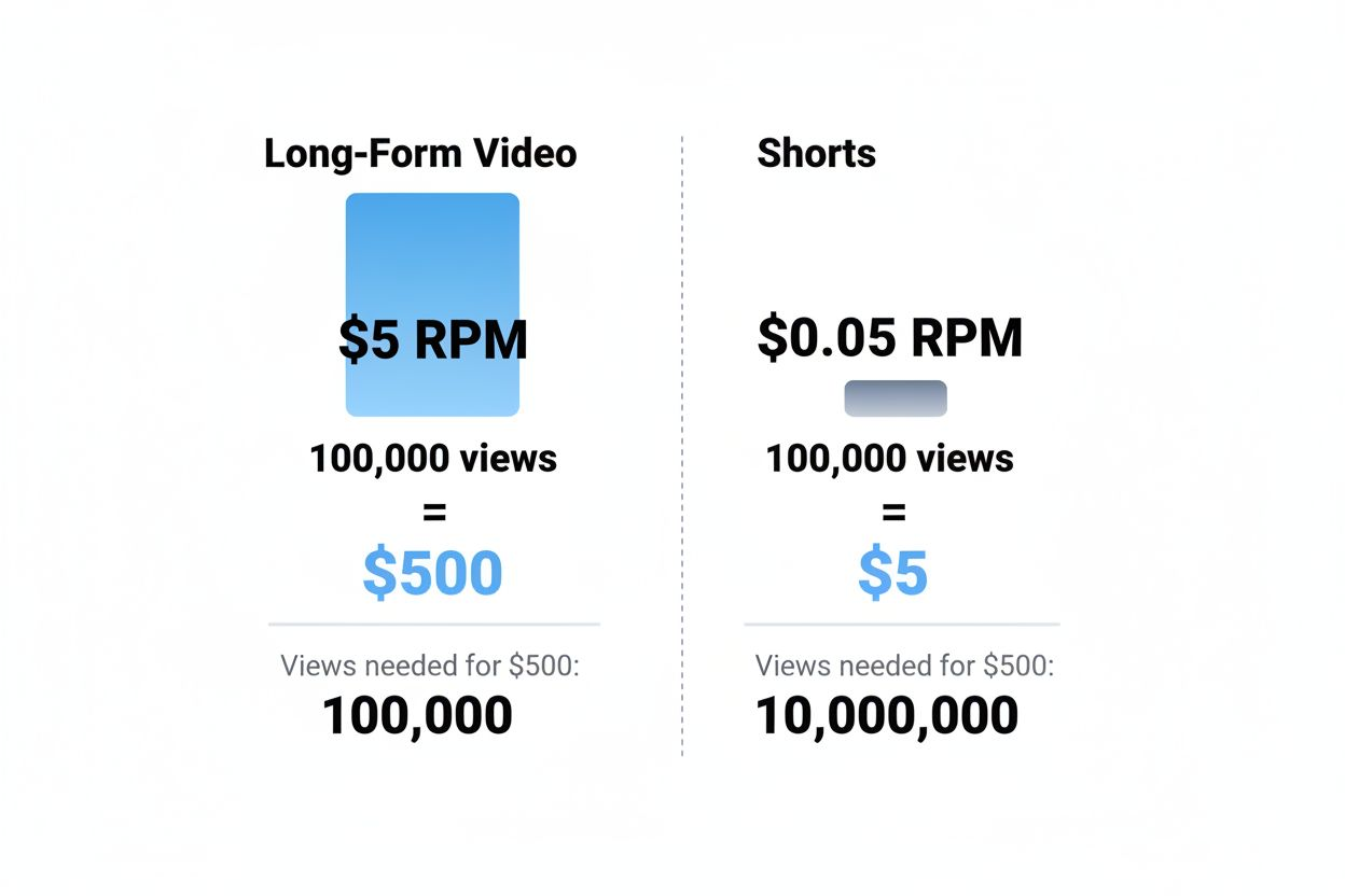 Comparison chart of two video revenue bars