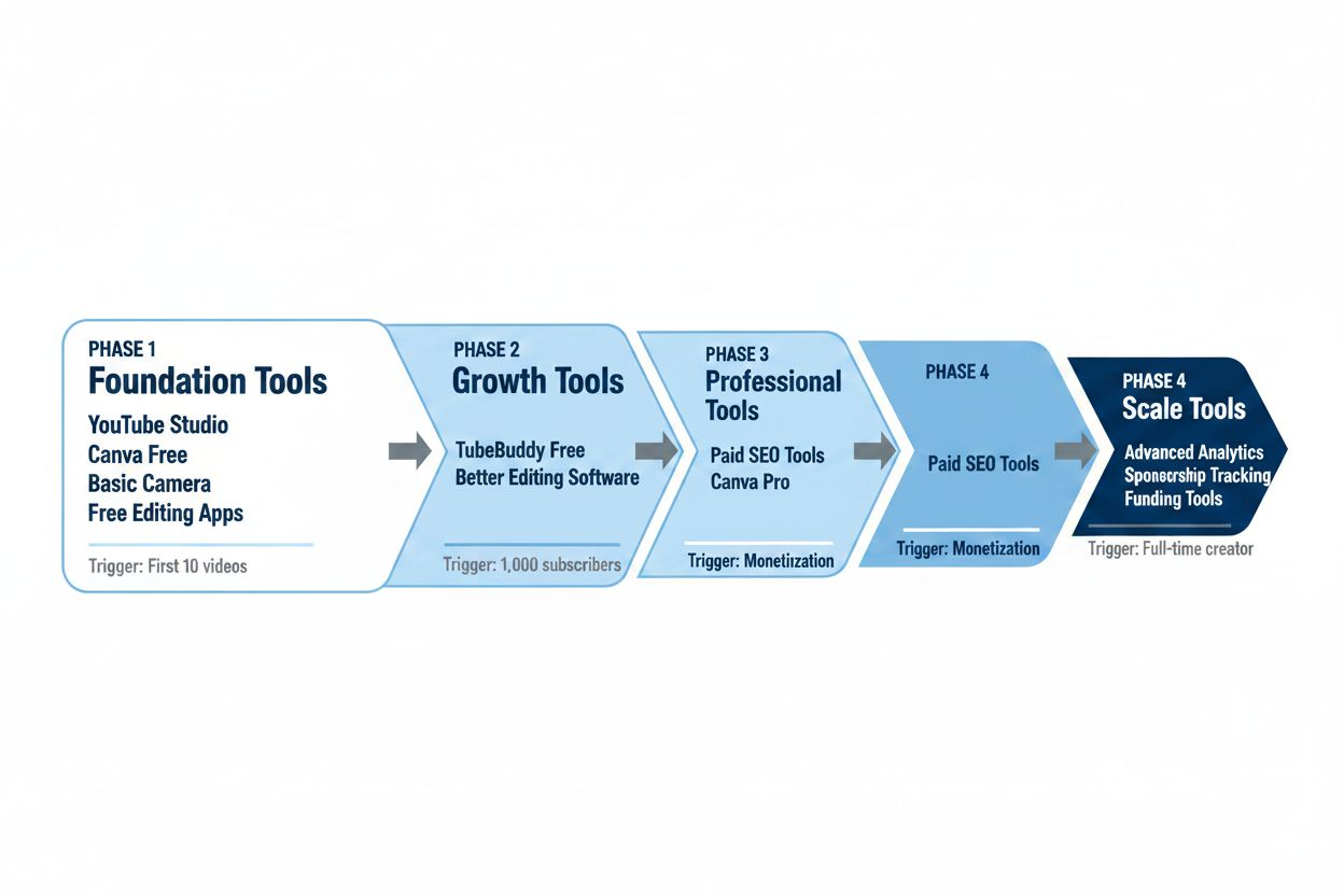 Pyramid diagram of progressive tool adoption phases