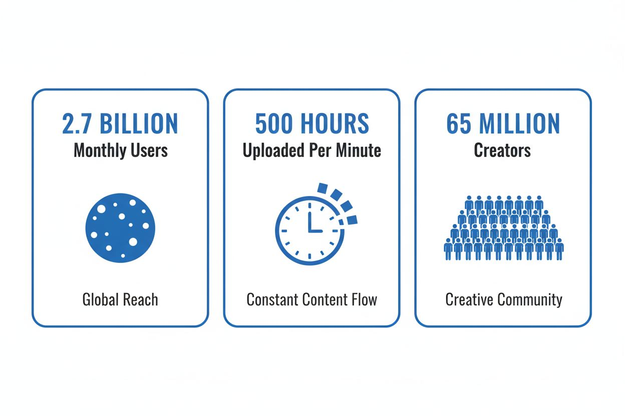Infographic comparing major YouTube statistics
