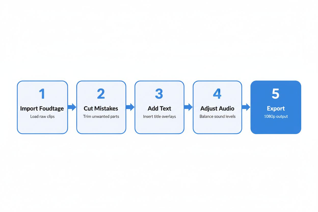 Sequential video editing workflow diagram