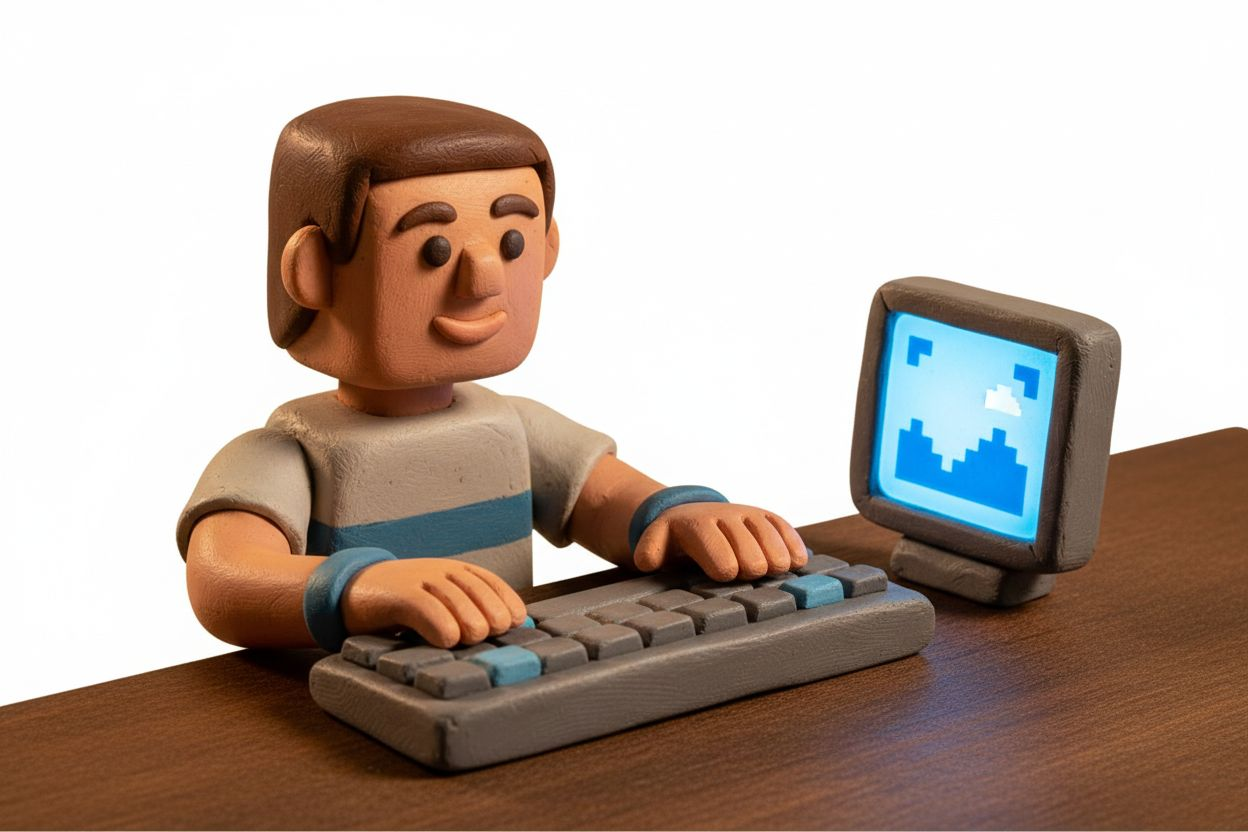 Multiplayer video game screenshot with simple 3D characters