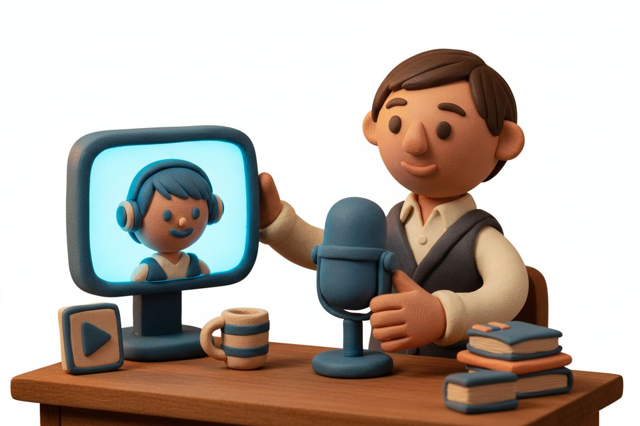 Content creator and virtual avatar split-screen