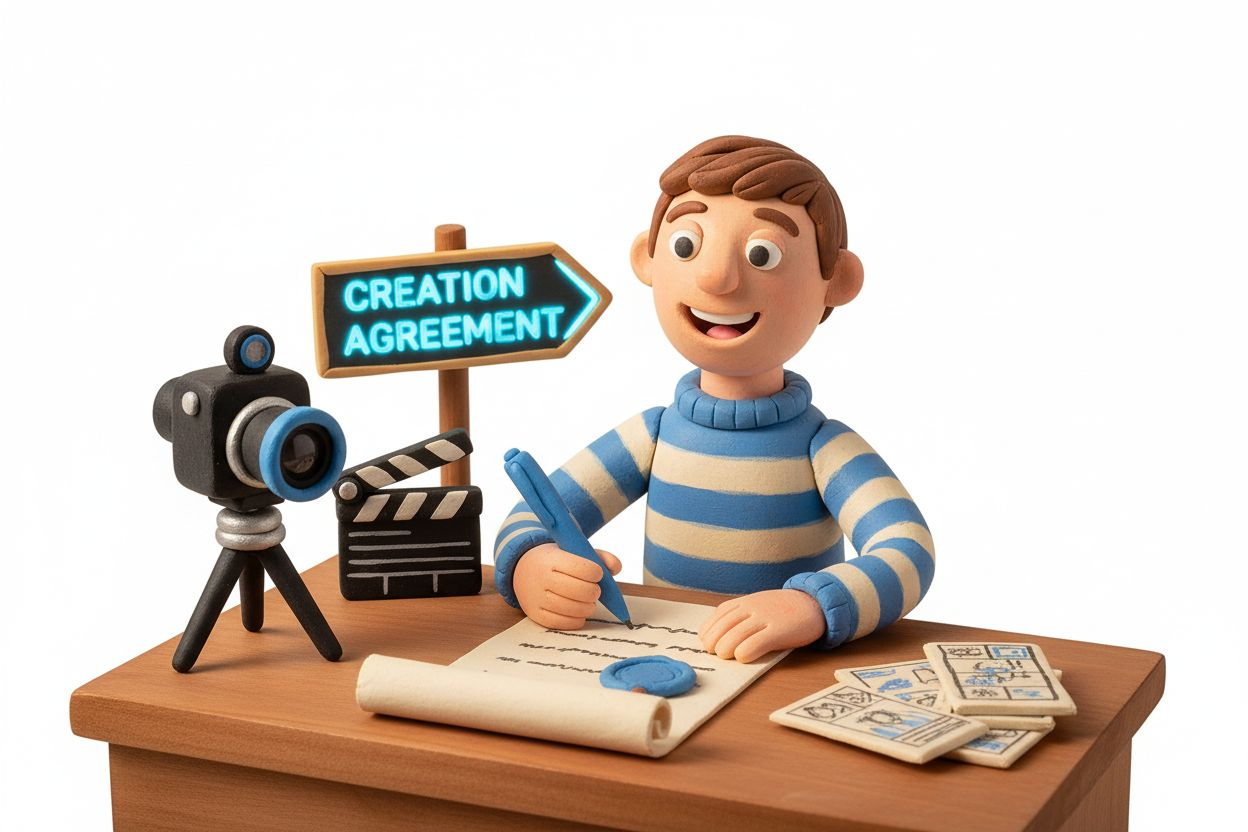 Professional creator working at a desk