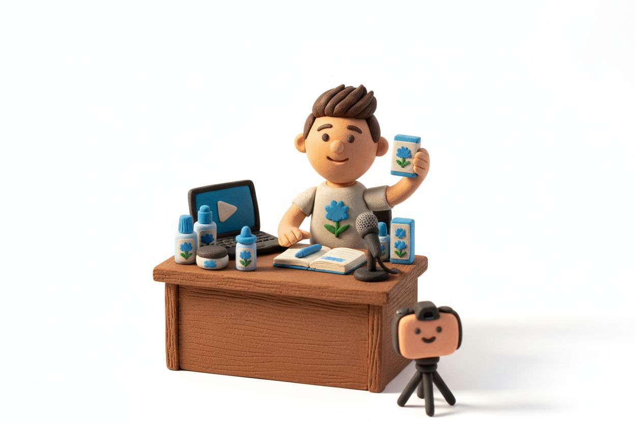 Content creator workspace showing planning and organization