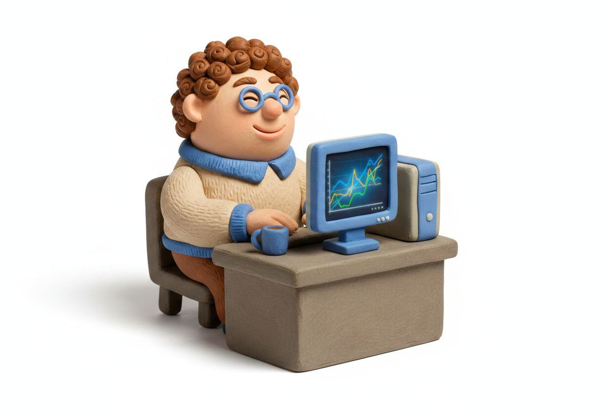 Person reviewing analytics on a screen