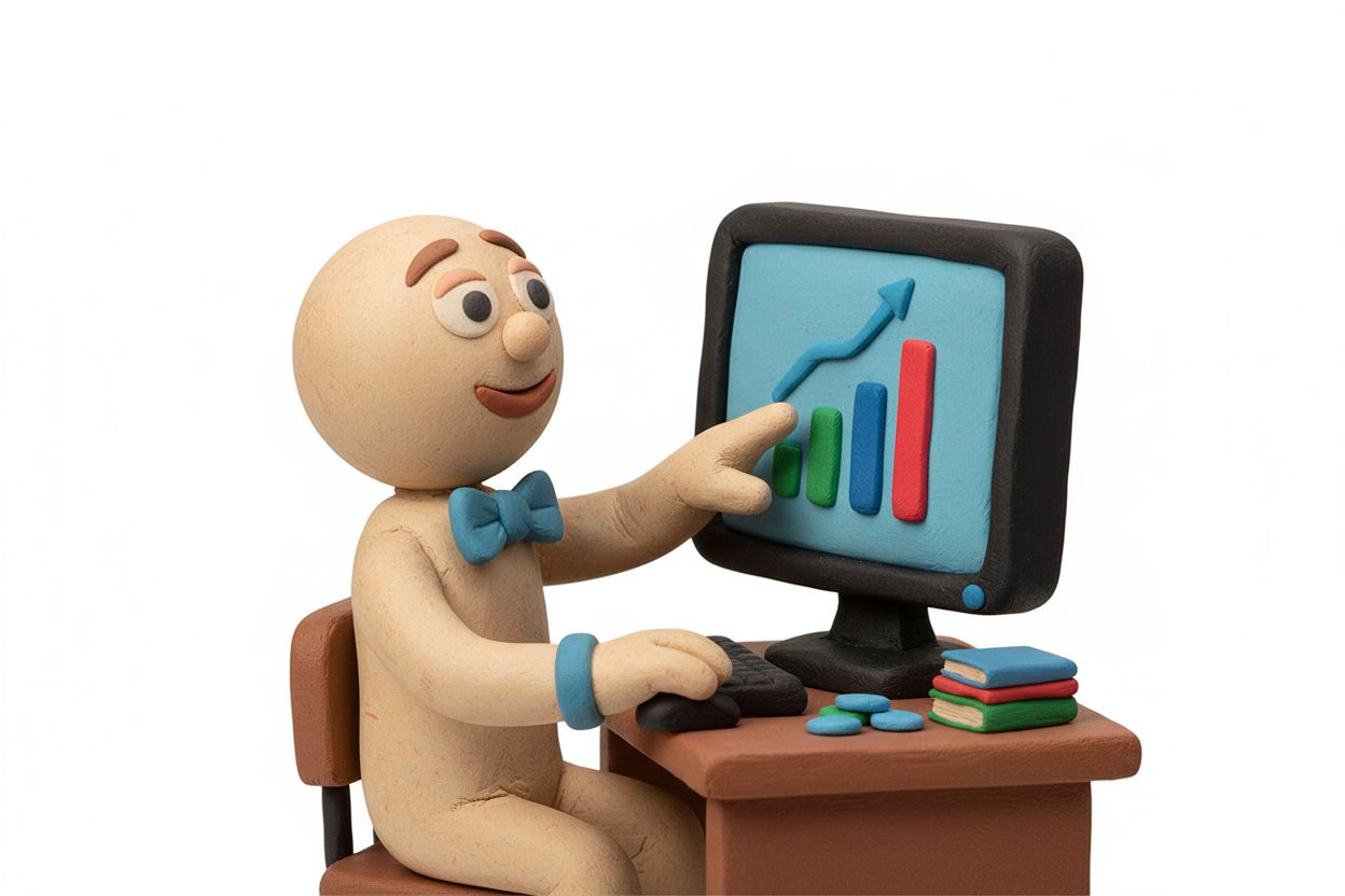 Person reviewing analytics on a computer