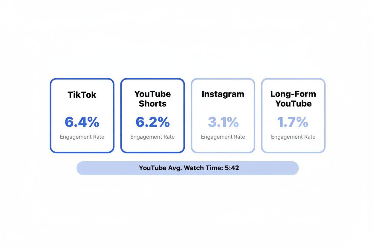 Comparison chart of social media engagement rates