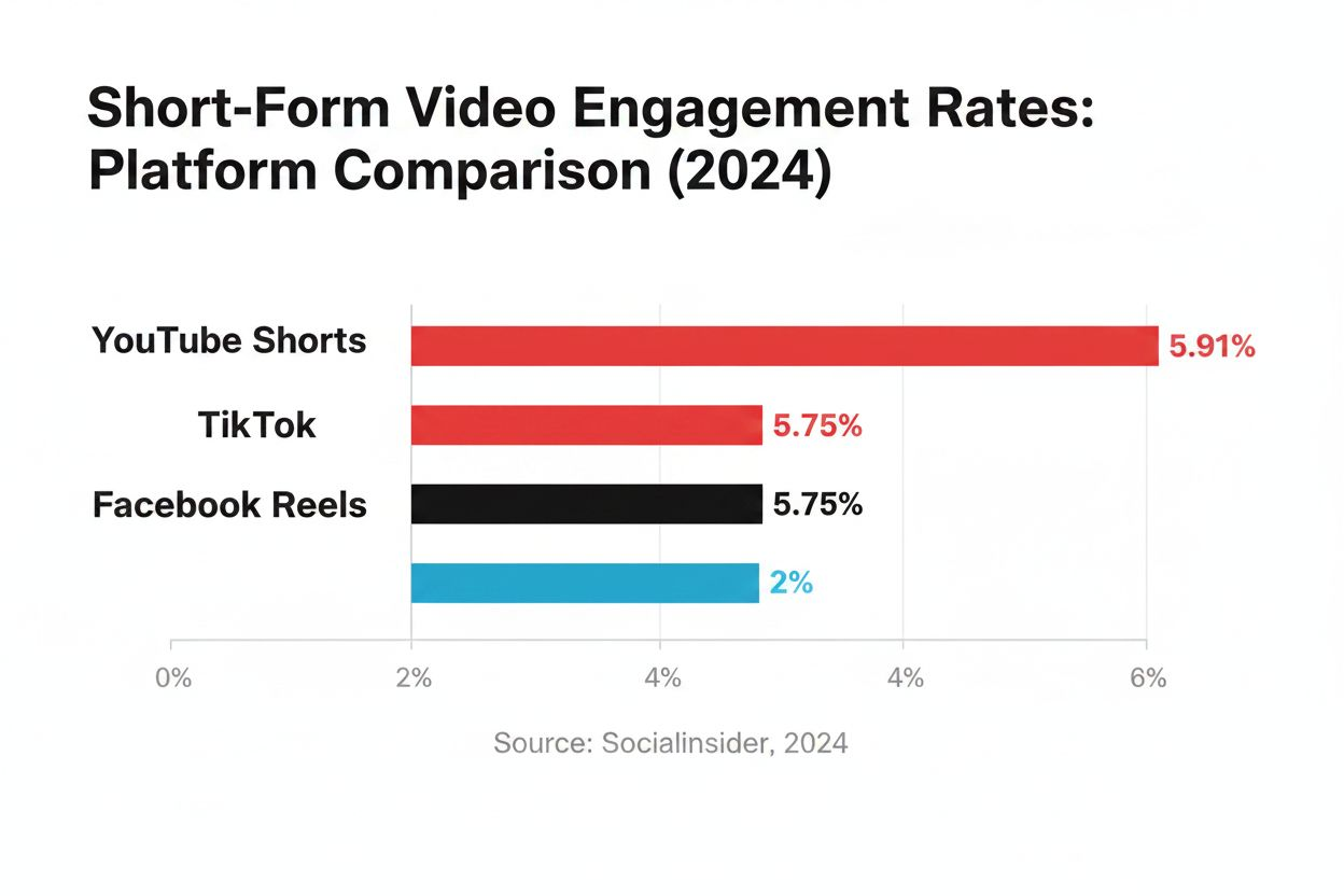 Horizontal bar chart comparing engagement across platforms