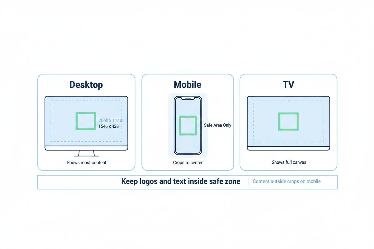 YouTube channel art sizing and safe zones