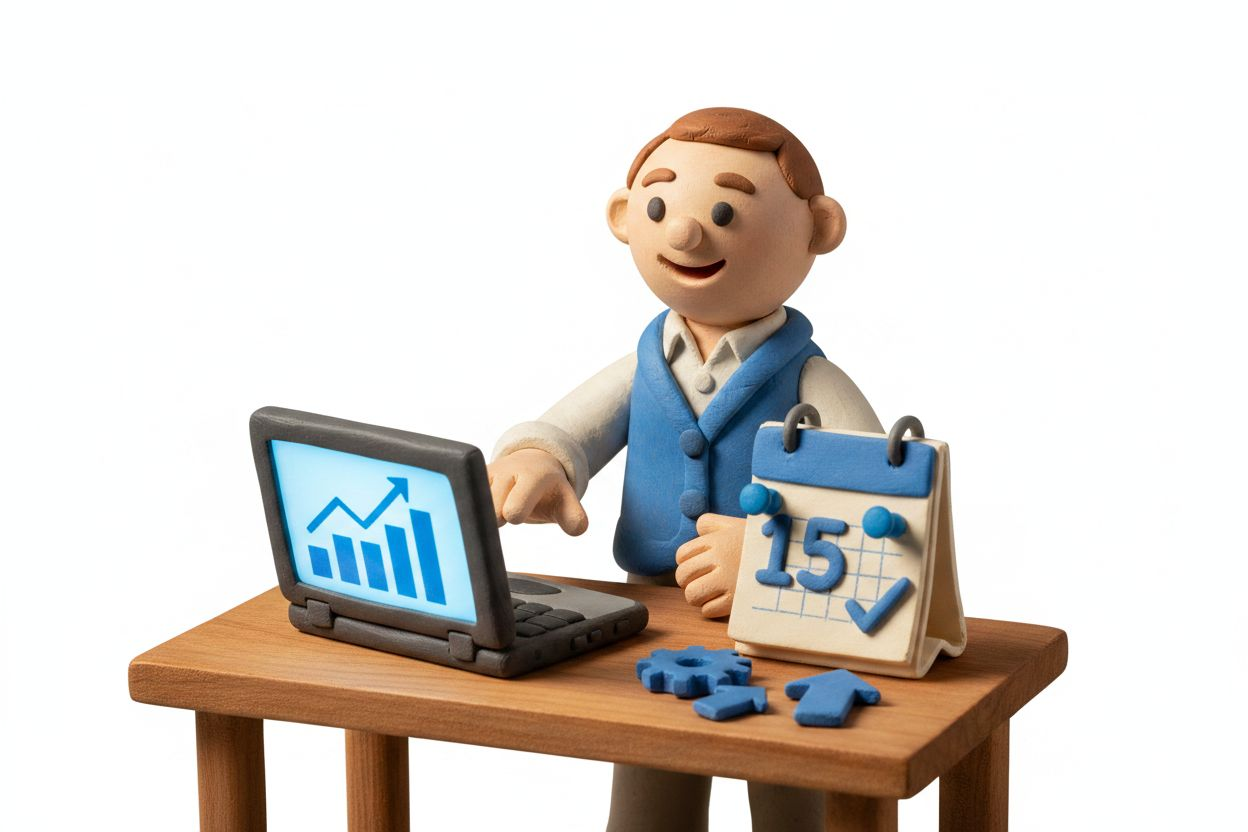 Person reviewing analytics on a laptop
