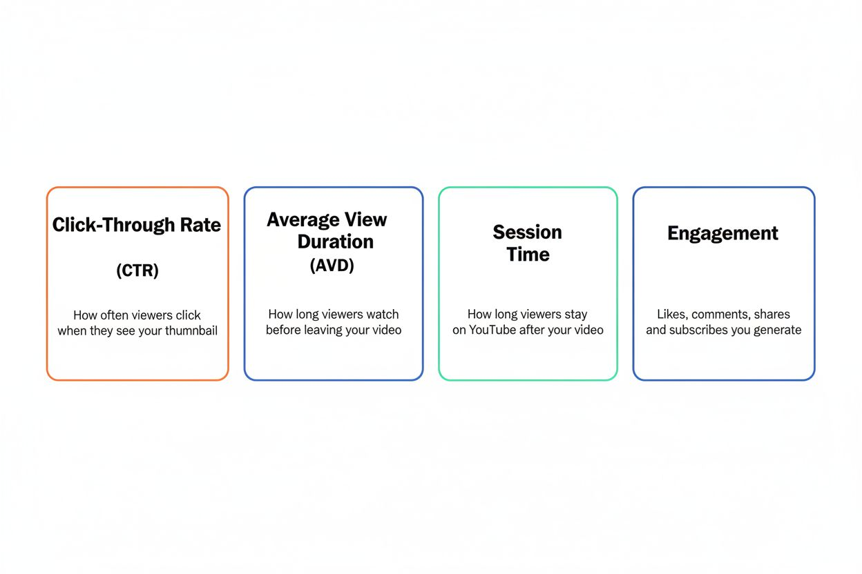Diagram showing factors the YouTube algorithm measures