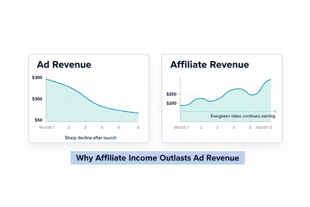 Side-by-side comparison of revenue timelines