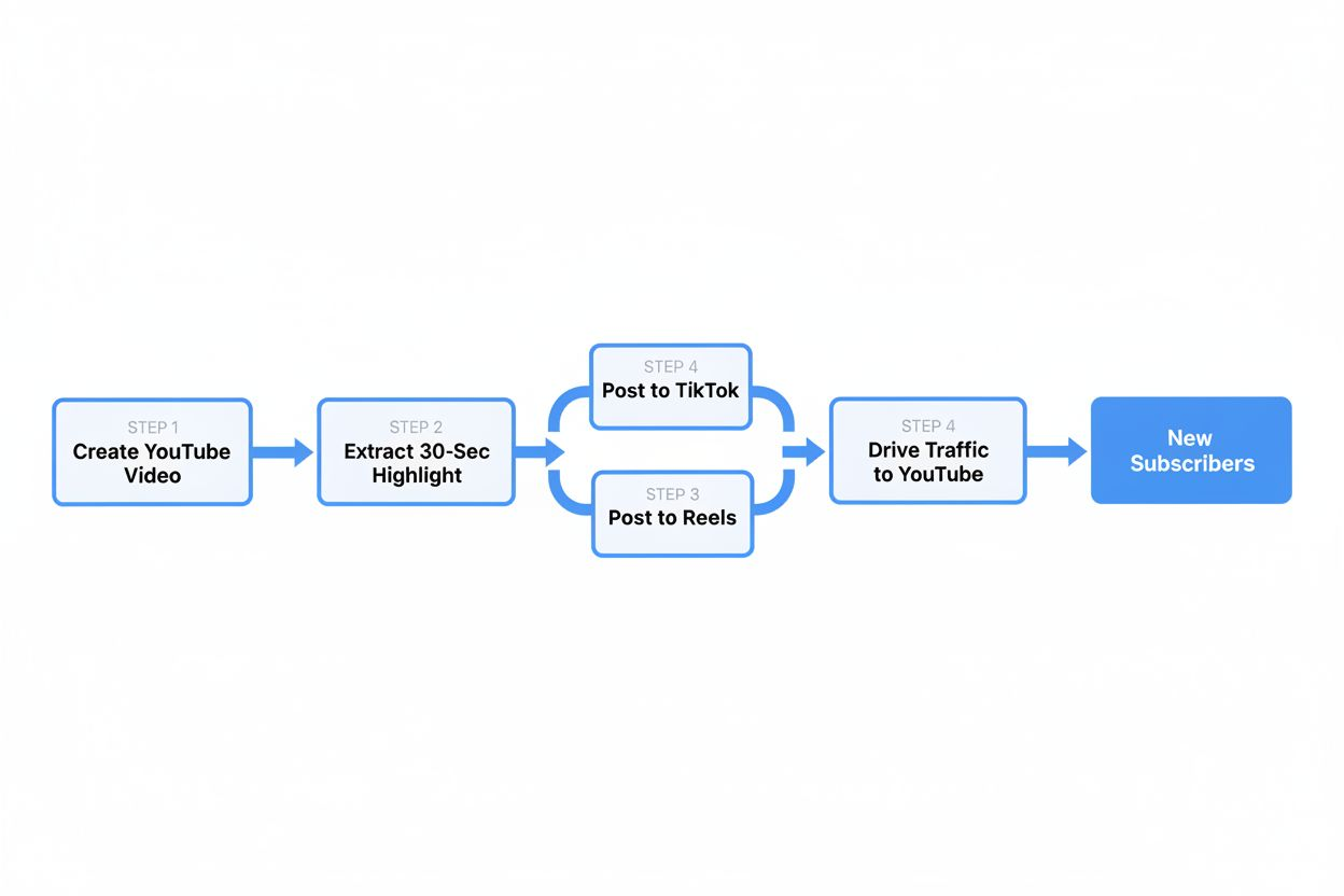 Flowchart illustrating a social media promotion funnel